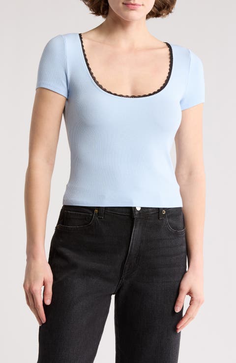 Lace Trim T-Shirt