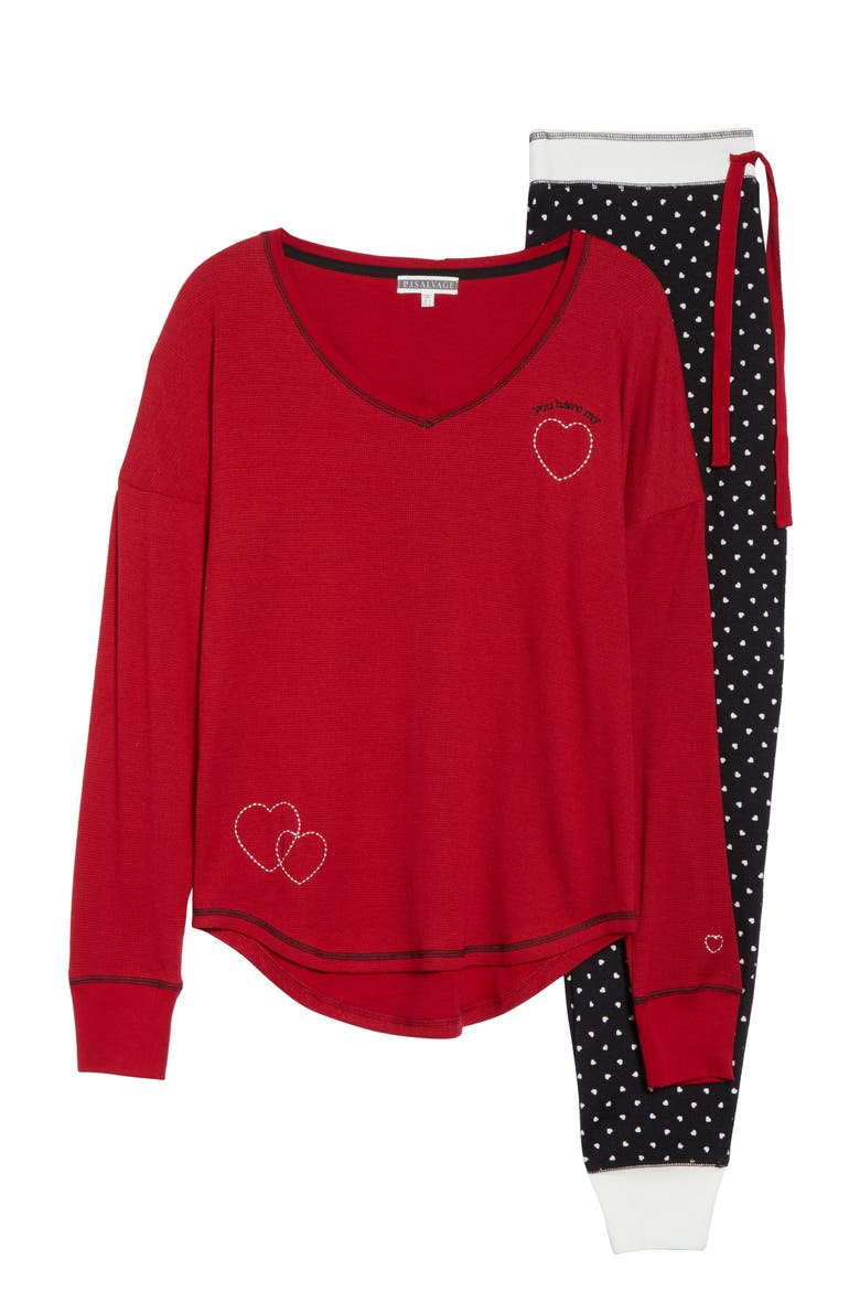 Thermal Pajamas, Alternate, color, BLACK