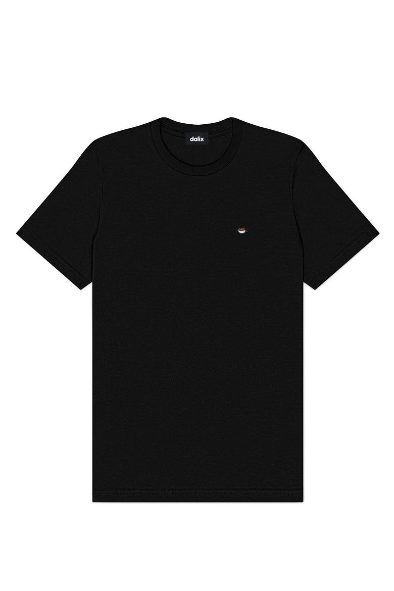 Mens Lil Coffee Jersey Tee, Main, color, Black