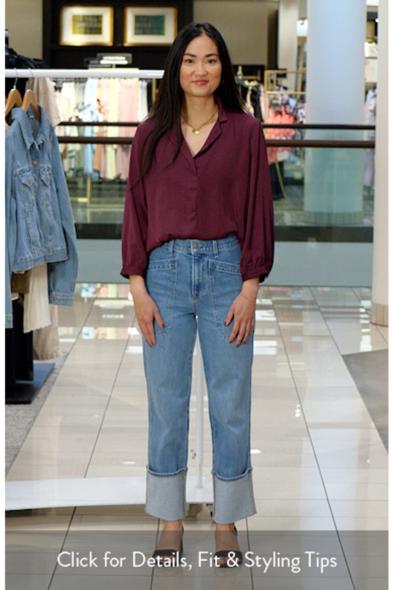 Notch Collar Crepe Top video