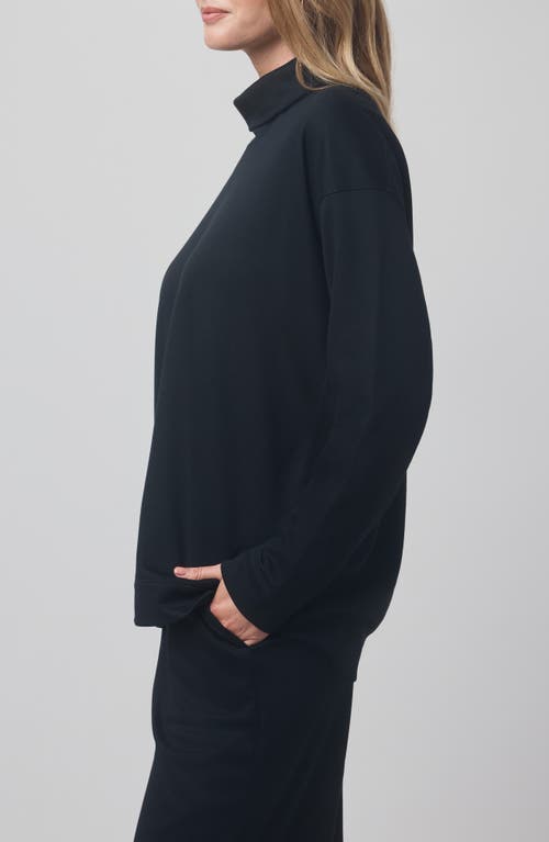 Splendid X @cellajaneblog Interlock Turtleneck Sweatshirt In Blue