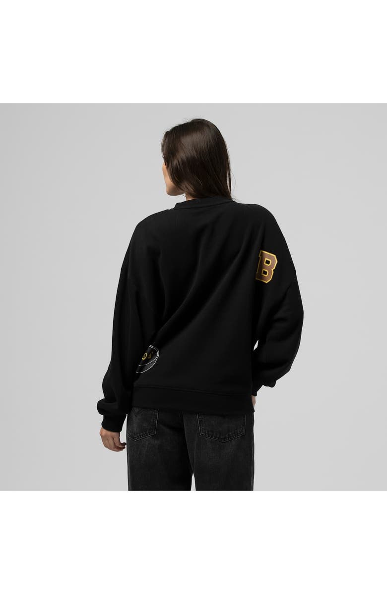 Mitchell & Ness Women's Mitchell & Ness Black Boston Bruins Vintage Crewneck Sweatshirt, Alternate, color, Black