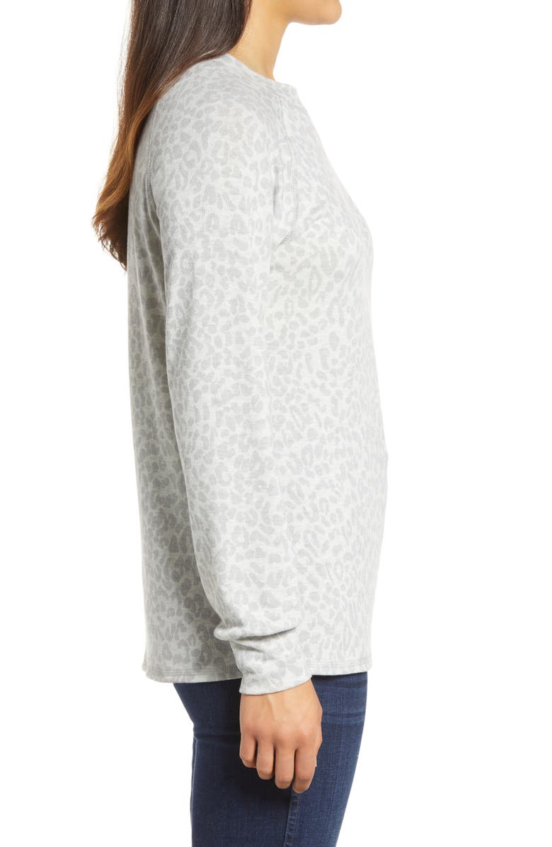 Loveappella Animal Print Raglan Pullover, Alternate, color, 