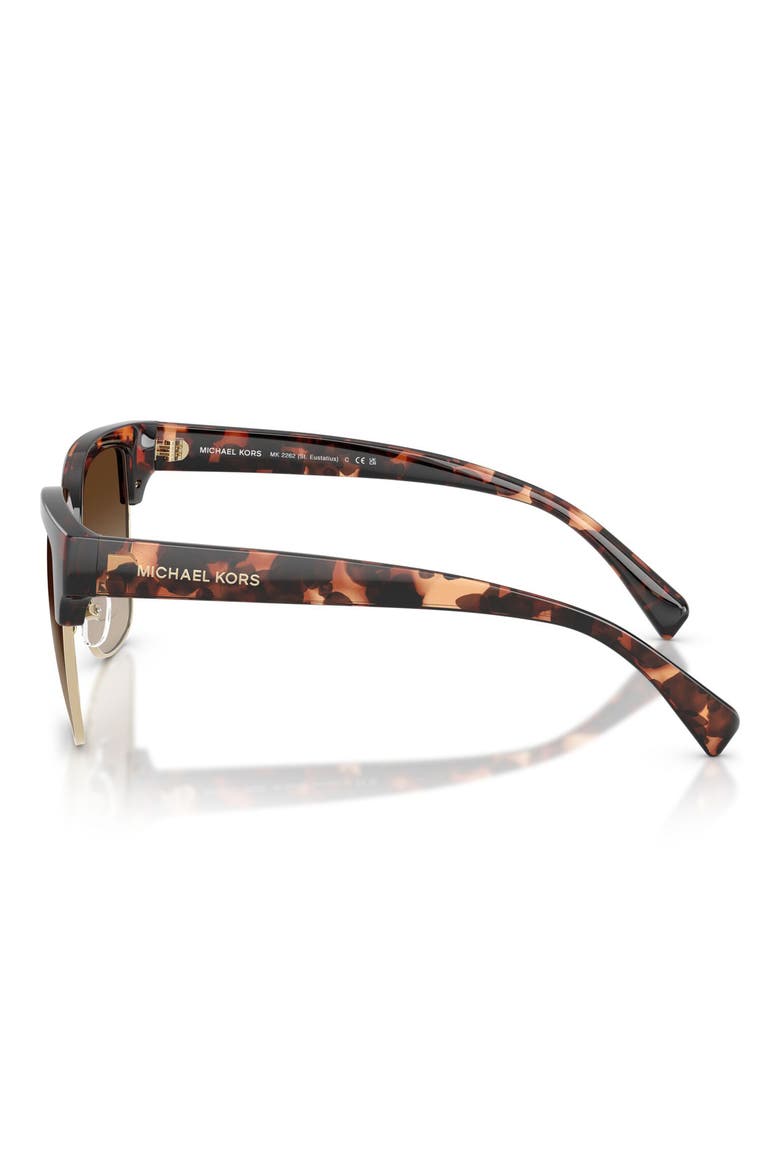 St. Eustatius 56mm Square Sunglasses, Alternate, color, DARK TORTOISE / SMOKE GRADIENT