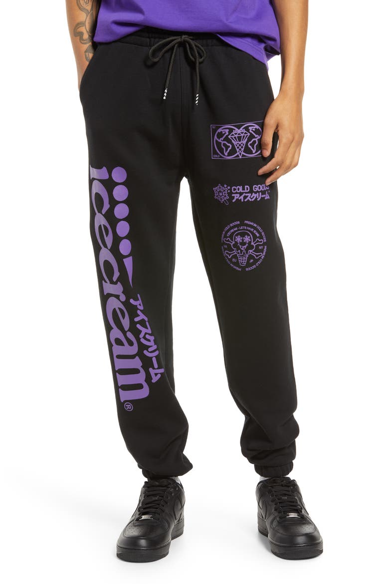 Men's I Scream Sweatpants, Main, color, BLACK