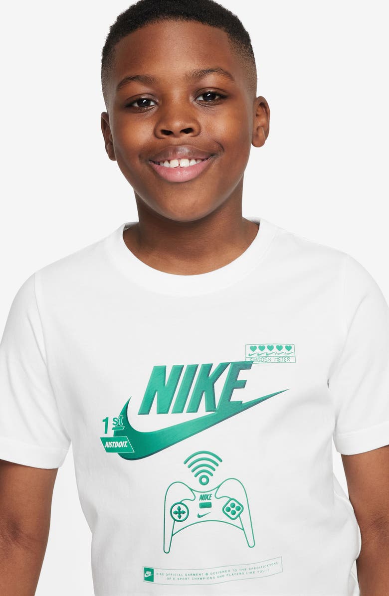 Nike Kids' Sportswear Cotton Graphic T-Shirt, Alternate, color, White