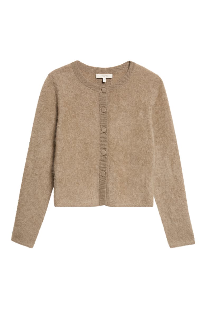 Mariah Cashmere Cardigan, Alternate, color, TAUPE MELANGE