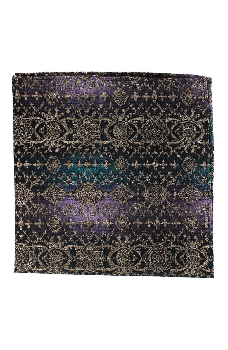 Trafalgar The Spellbound Brocade Novelty Silk 12x12 Pocket Square, Alternate, color, Multiple