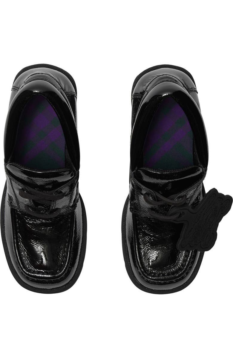 Burberry Stride Block Heel Derby, Alternate, color, Black