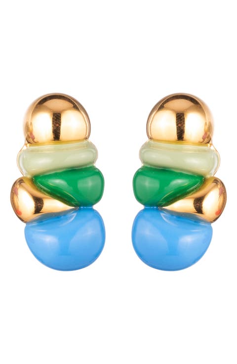 Bellmer Ball Enamel Drop Earrings