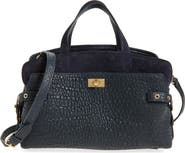 Anya Hindmarch Small Wilson Eyelet Grained Leather & Suede Tote