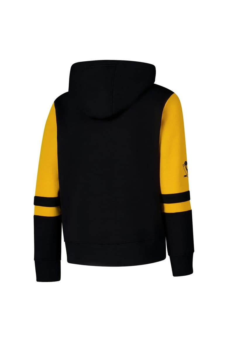 Youth Black Pittsburgh Penguins Face Off Full-Zip Hoodie, Alternate, color, Black