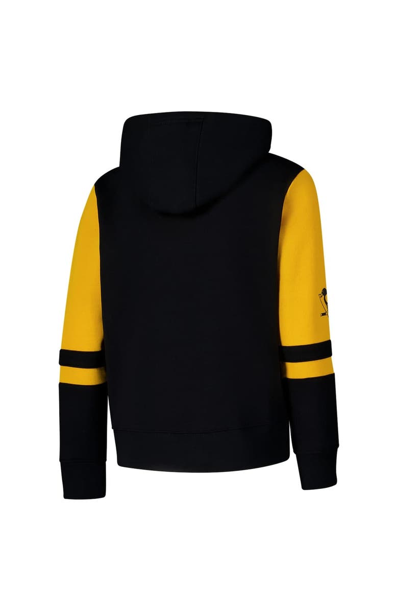 Outerstuff Youth Black Pittsburgh Penguins Face Off Full-Zip Hoodie, Alternate, color, Black