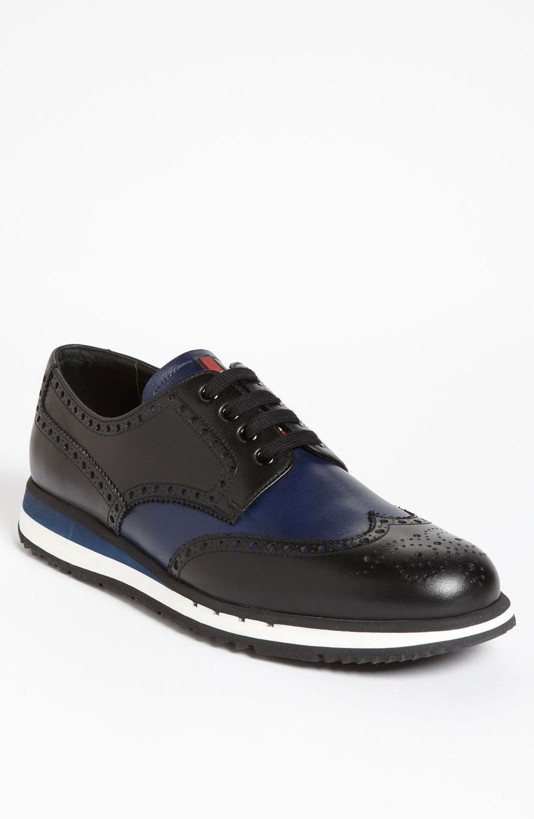 Two Tone Wingtip Sneaker, Main, color, BLACK/ ROYAL