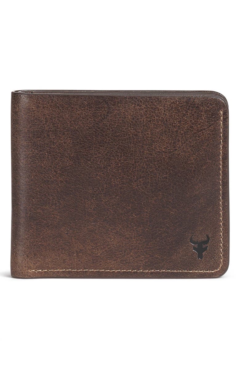 Trask 'Jackson' Slimfold Bison Leather Wallet, Main, color,