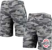 CONCEPTS SPORT Men's Concepts Sport Charcoal/Gray Ohio State Buckeyes Camo Backup Terry Jam Lounge Shorts