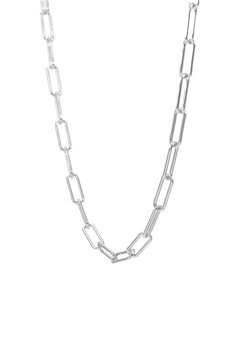 Sterling Silver 18k Gold Plated Amelia Chain Necklace Trendy Gift, Alternate, color, Silver