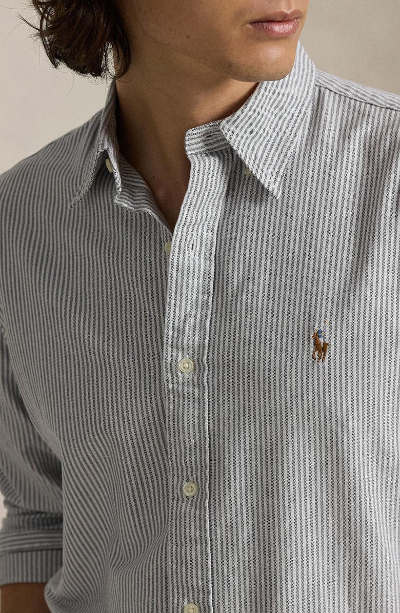 Polo Ralph Lauren Classic Fit Stripe Oxford Button-Down Sport Shirt, Alternate, color, 