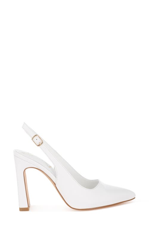 London Rag Sarka Block Heel Slingback Pump In White