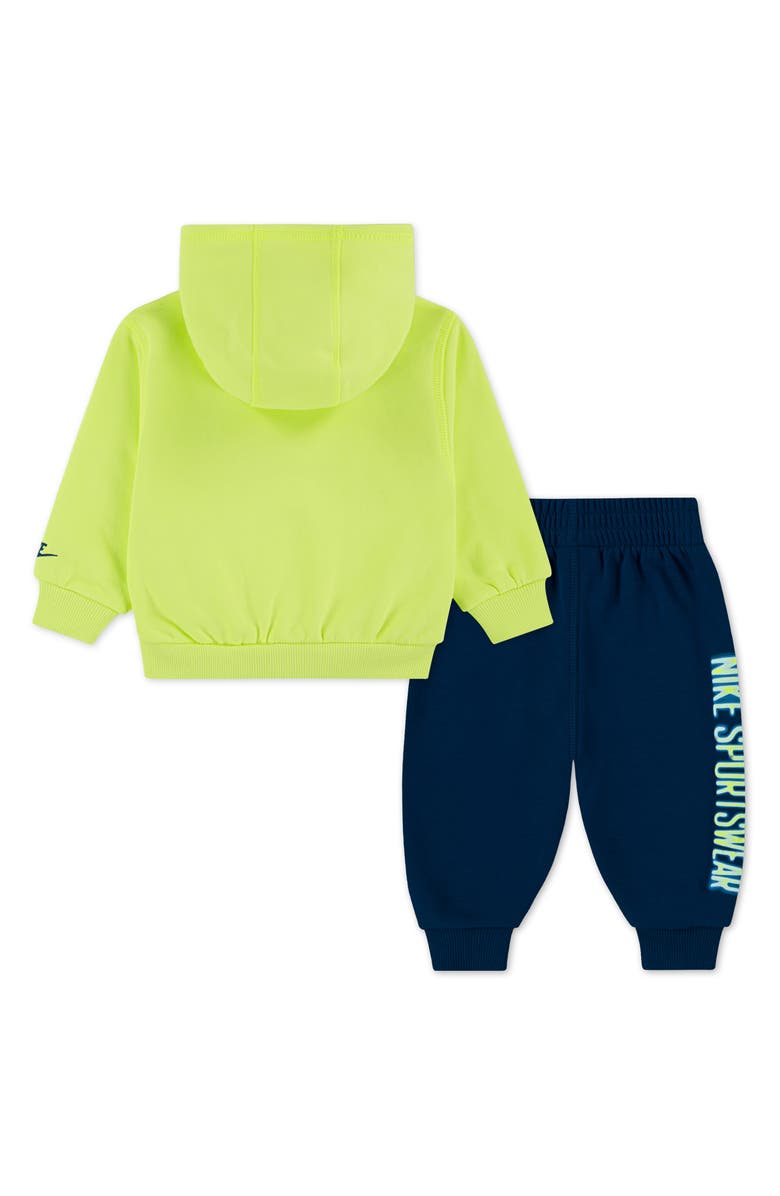 Nike Sportswear Glow With Me Fleece Hoodie & Joggers Set, Alternate, color, Blue Force