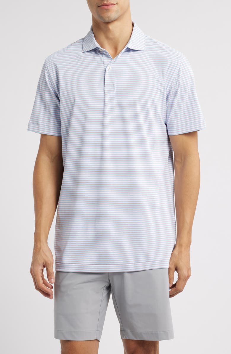 Peter Millar Crown Crafted Tempo Performance Polo, Main, color, Blue Frost
