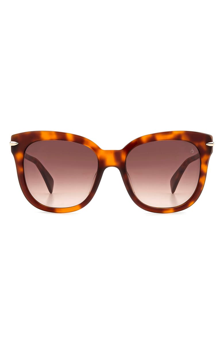 rag & bone 55mm Square Sunglasses, Main, color, Havana