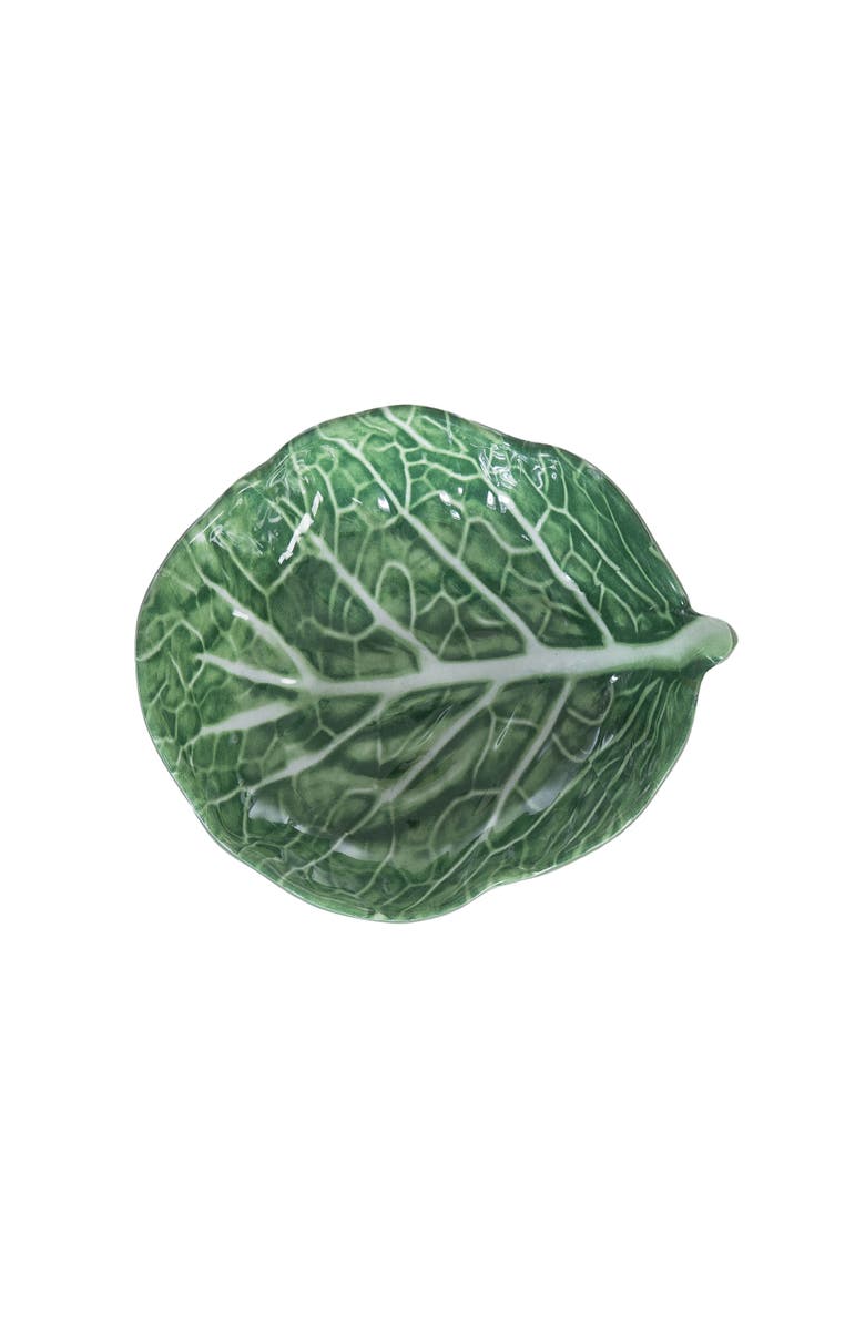 C&F Home Cabbage Leaf Set of 4 Serving Dinnerware Dip Dishes 5.2", Main, color, Green