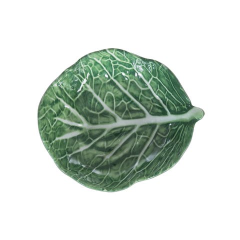 Cabbage Leaf Set of 4 Serving Dinnerware Dip Dishes 5.2"