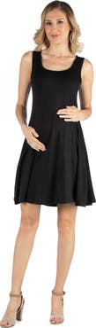 24seven Comfort Apparel Maternity A-Line Slim Fit and Flare Dress