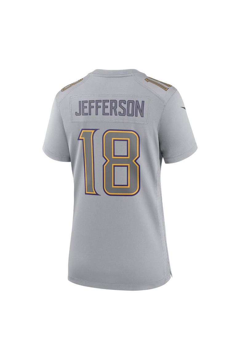 Women's Nike Justin Jefferson Gray Minnesota Vikings Atmosphere Fashion Game Jersey, Alternate, color, Gray