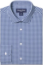 Mizzen+Main Leeward Trim Fit Navy Crew Gingham Button-Up Shirt