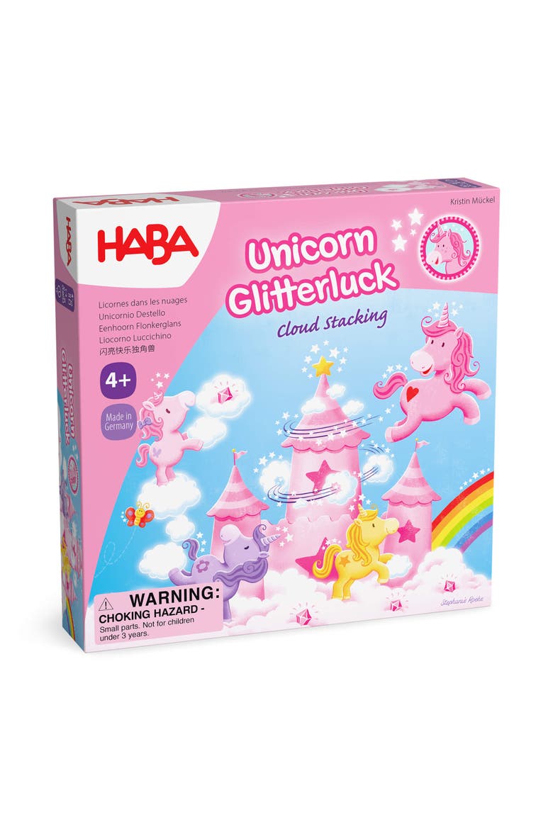 Unicorn Glitterluck Cloud Stacking Children's Game, Main, color, Multi