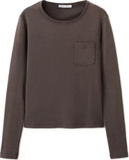 MANGO Regular Fit Long Sleeve Cotton T-Shirt