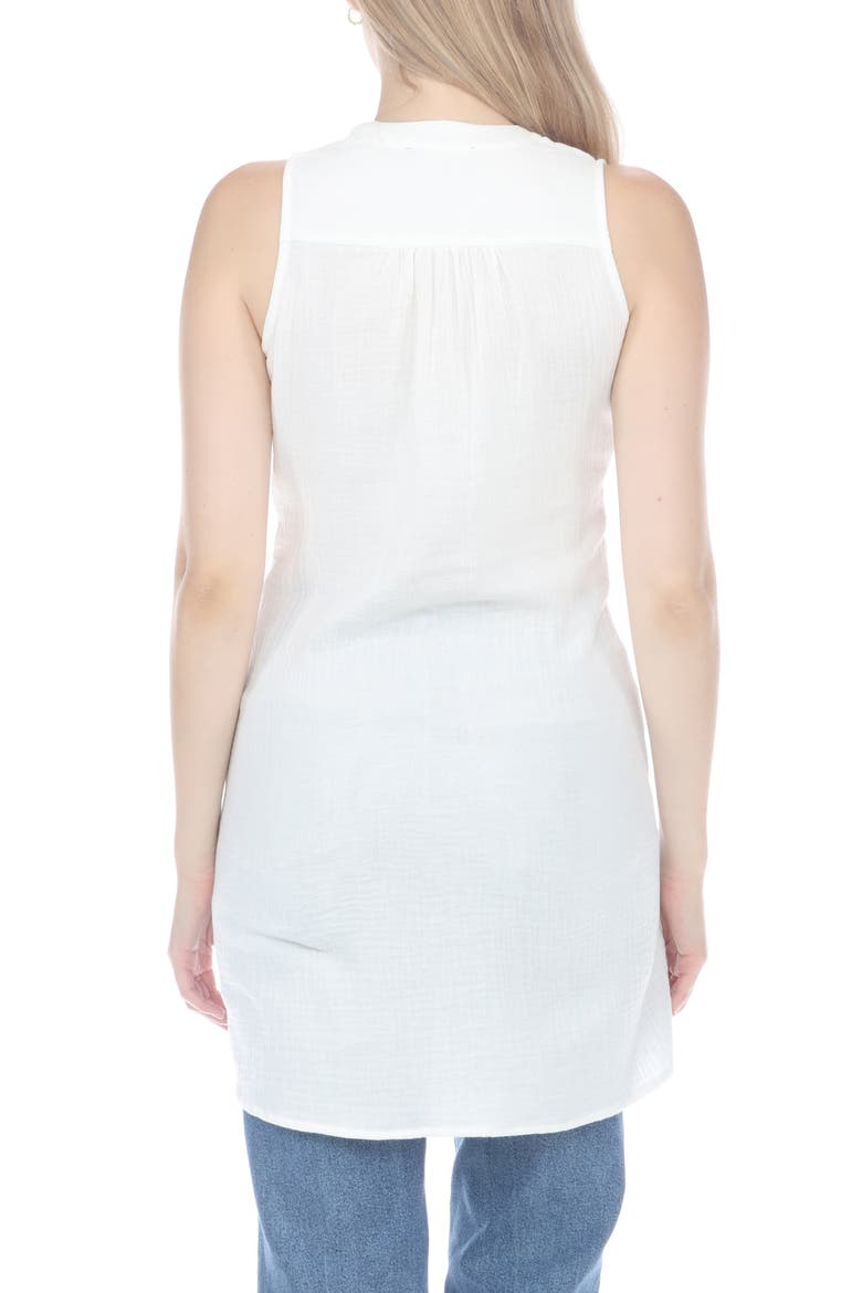 Sleeveless Tunic, Alternate, color, WHITE