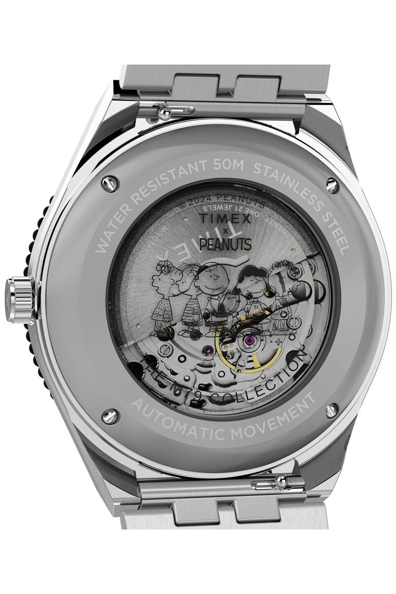 x Peanuts M79 Masked Marvel Automatic Bracelet Watch, 40mm, Alternate, color, BLUE