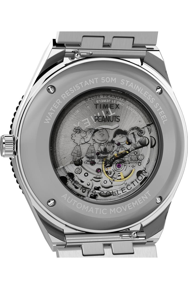 Timex<sup>®</sup> x Peanuts M79 Masked Marvel Automatic Bracelet Watch, 40mm, Alternate, color, Blue