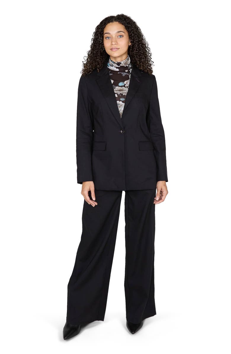 Lords of Harlech Jane Stretch Tencel Tailored Blazer, Alternate, color, Black