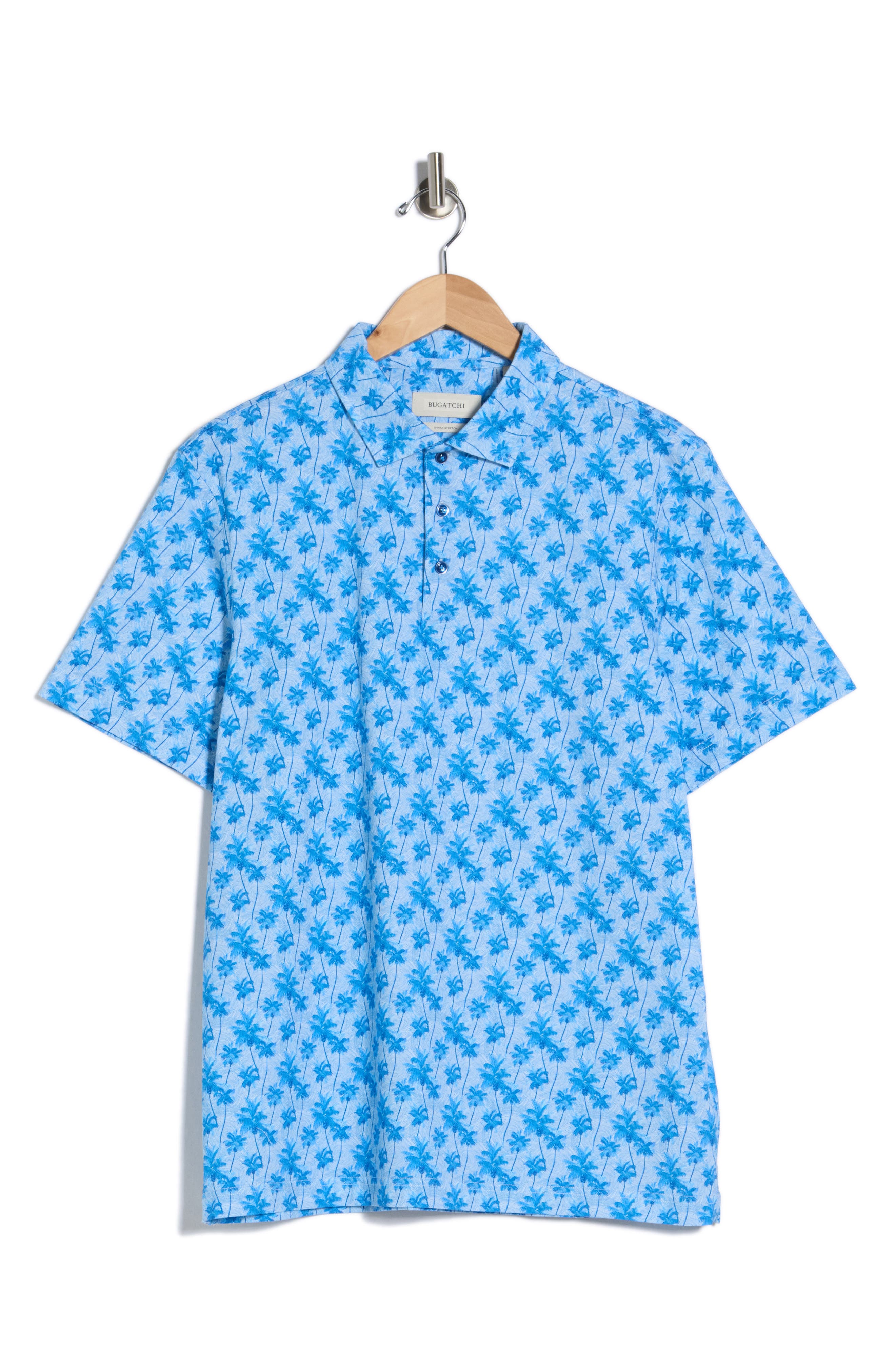 Bugatchi Palm Tree Cotton Knit Polo