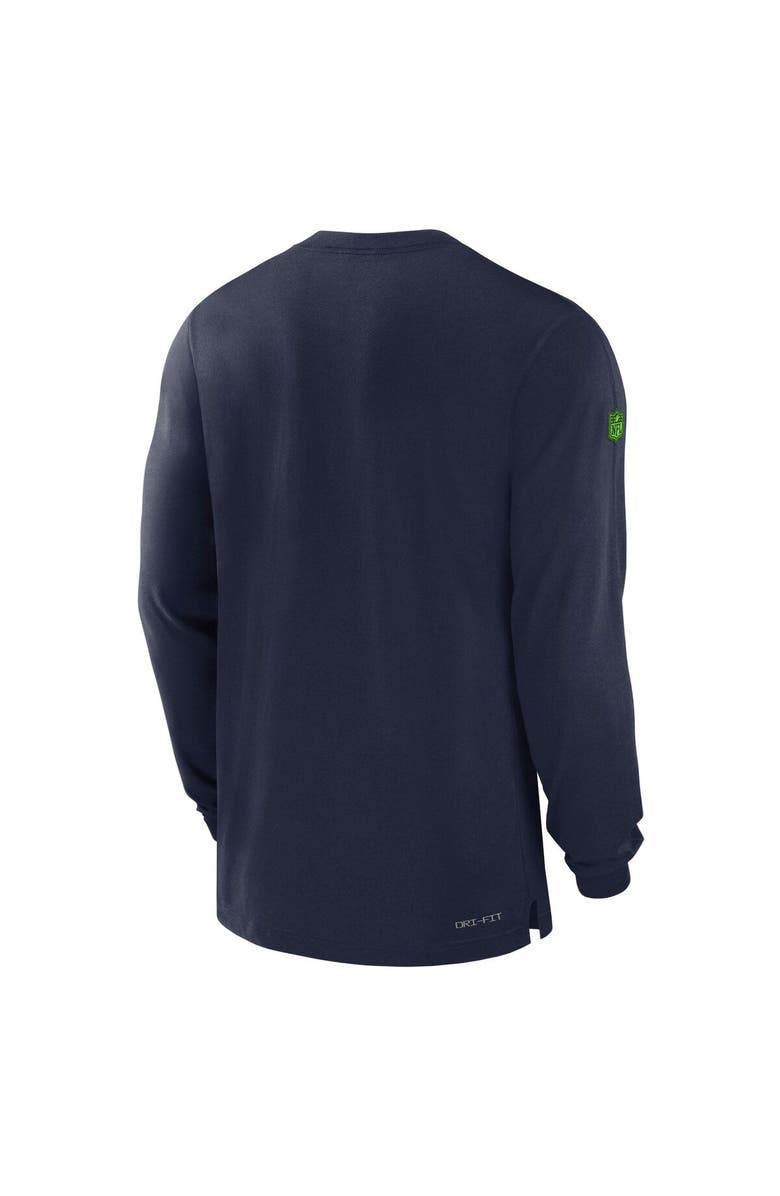 Nike Men's Nike College Navy Seattle Seahawks 2023 Sideline Performance Long Sleeve T-Shirt, Alternate, color, Navy