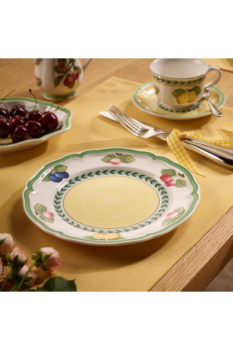 French Garden Fleurence Salad Plate, Alternate, color, white