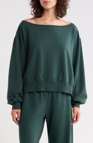 Abound Loved Fleece Off the Shoulder Sweatshirt