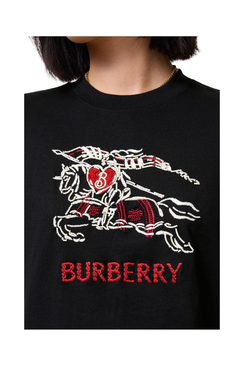 Heart Knight Cotton T-shirt, Alternate, color, Black