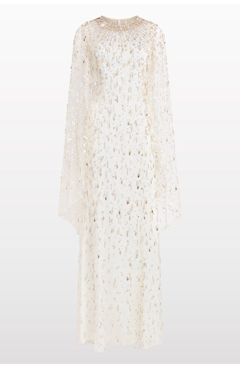 Jenny Packham Hestia Dress, Alternate, color, Vanilla
