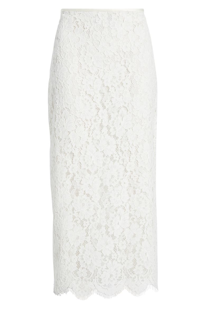Ilse Lace Midi Skirt, Alternate, color, IVORY
