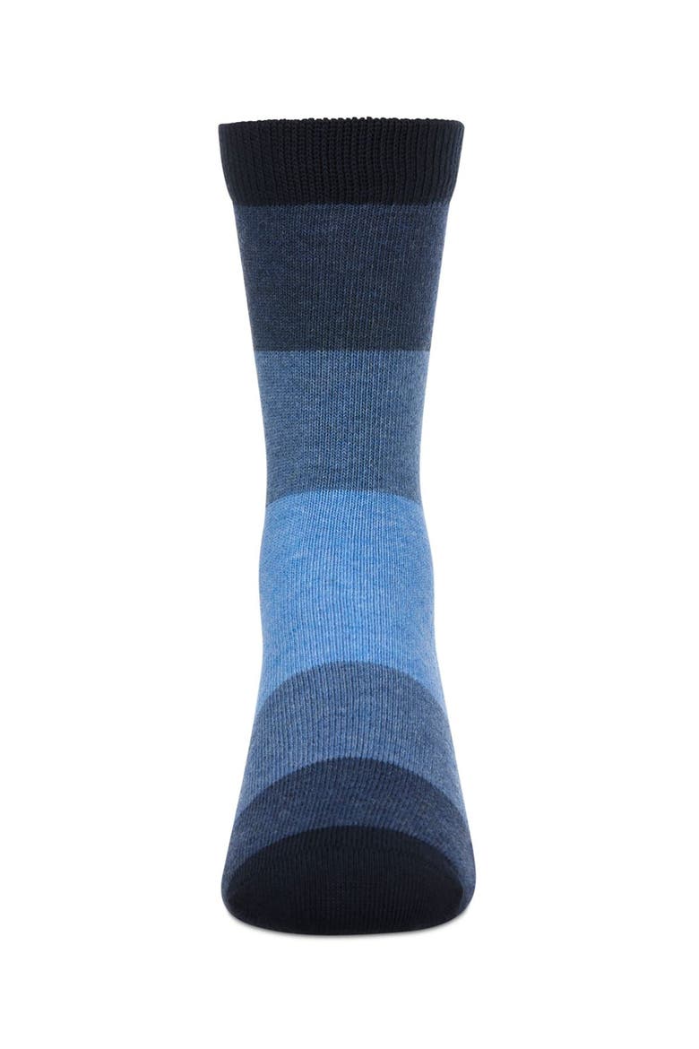 Ombre Color Block Crew Sock, Alternate, color, Navy