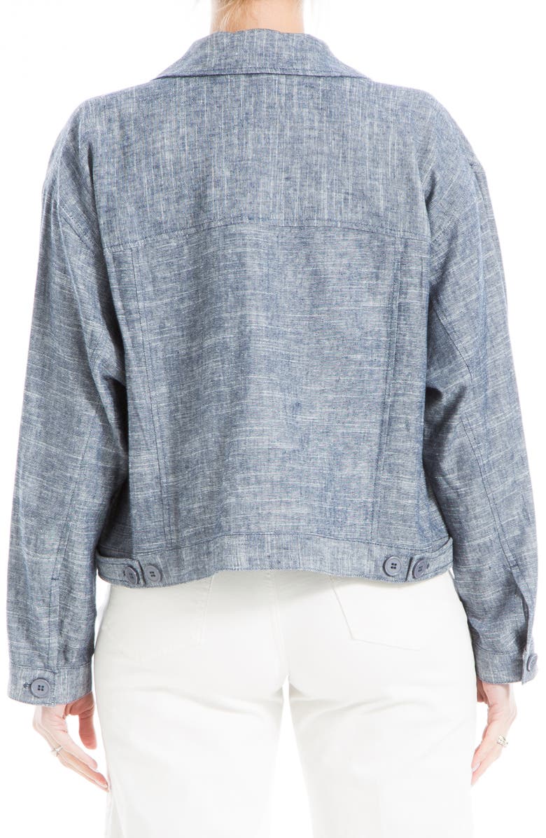 Crop Linen Blend Jacket