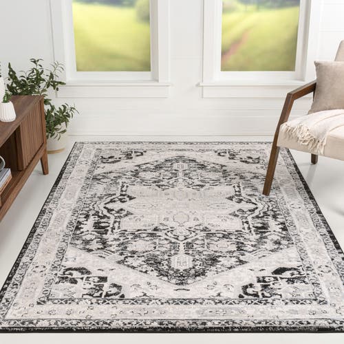 Jonathan Y Modern Persian Vintage Medallion Area Rug In Gray
