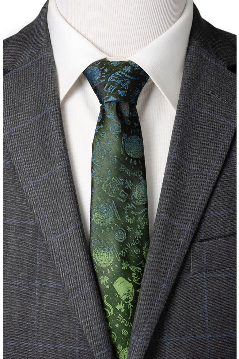 x Disney® Bruno Silk Blend Tie, Alternate, color, BLACK MULTI