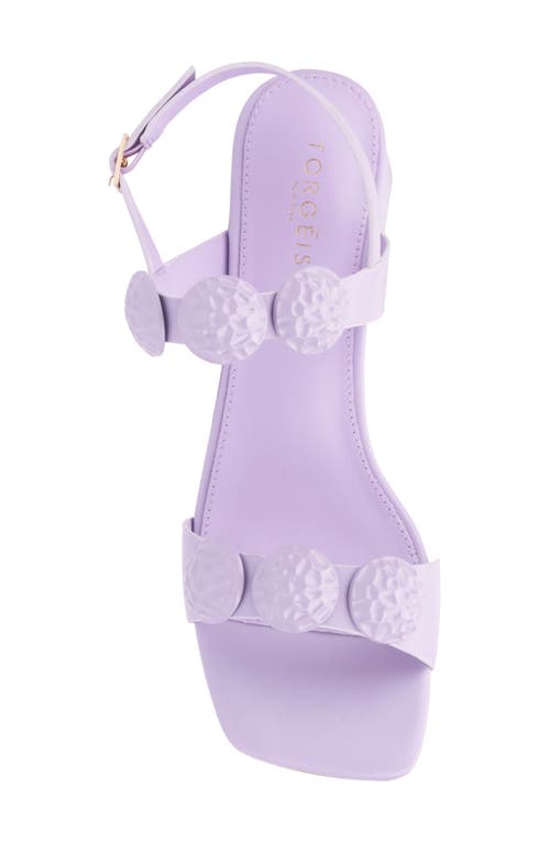 Torgeis Felicia Square Toe Sandal In Lilac