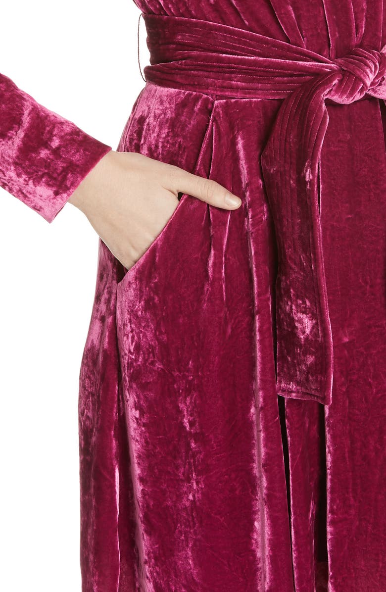 A.L.C. Kiera Crushed Velvet Minidress, Alternate, color,